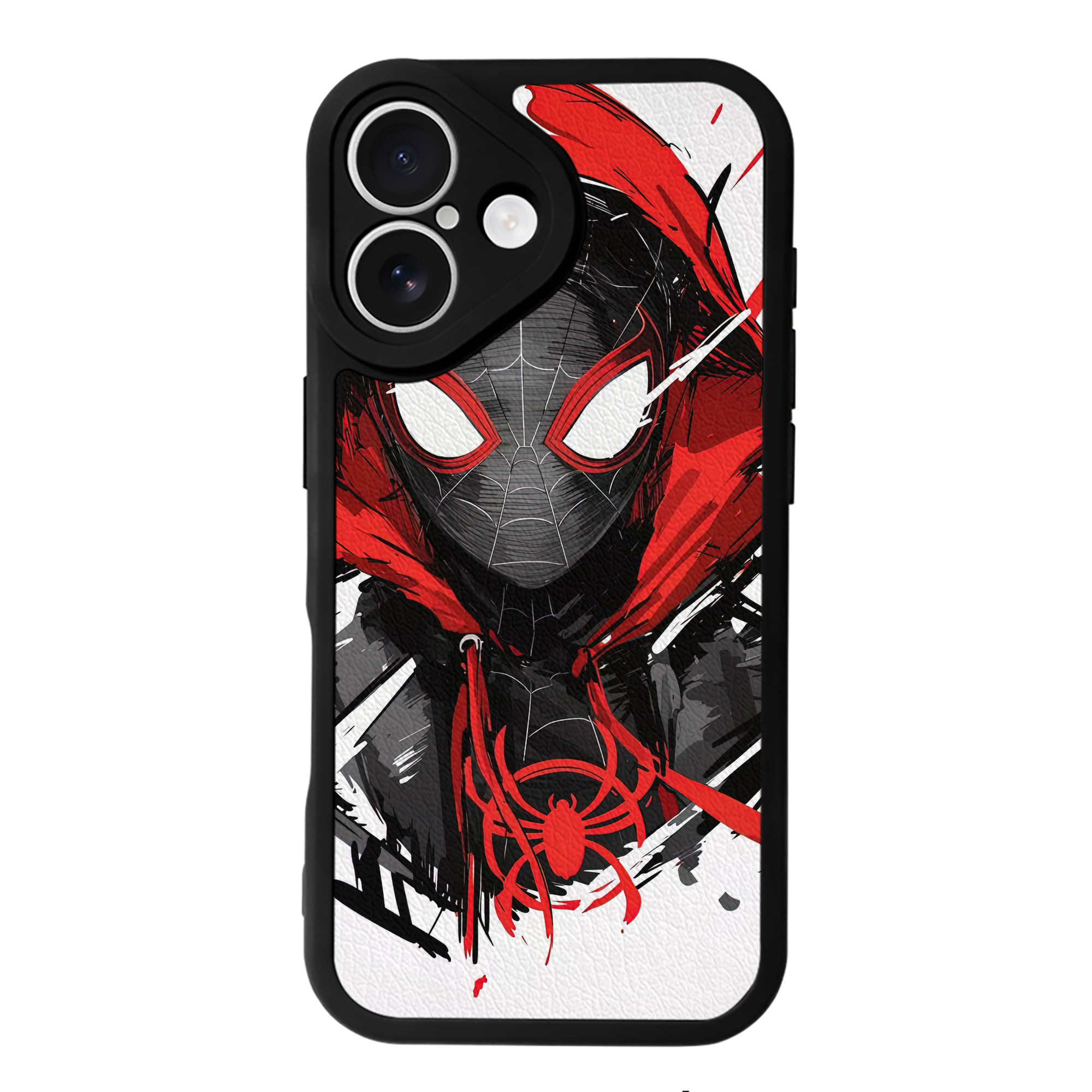 （画像用） Spider Man スパイダーマン 【iPhone 16シリーズ対応】シリコンスマホケース（レザー調） 材質：シリコン